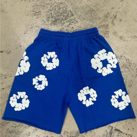 Denim Tears Cotton Wreath Shorts Blue